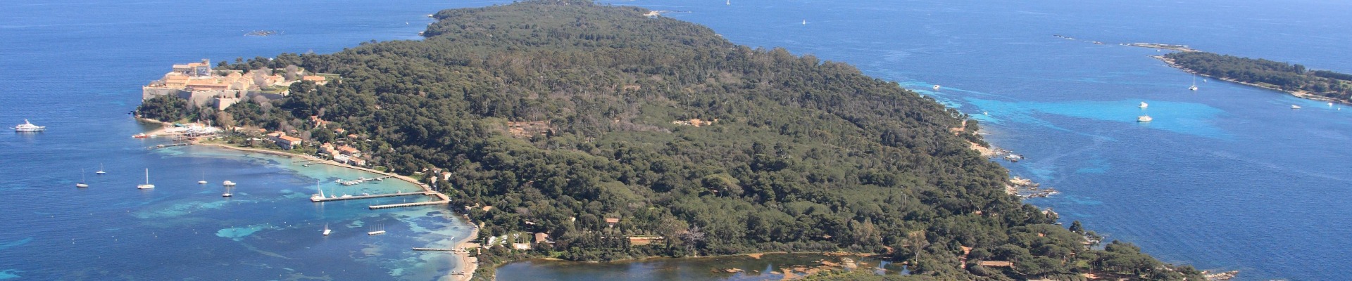 Vue aérienne de l'île Sainte Marguerite