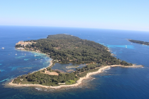 Vue aérienne de l'île Sainte Marguerite