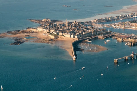 Vue aérienne sur Saint-Malo