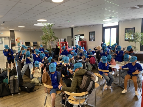 Photo des enfants pendant son seéjour scolaire à Blois 